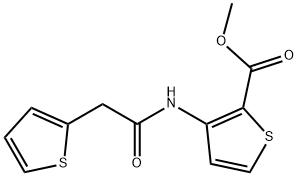 2-Thiophenecarboxylic acid, 3-[[2-(2-thienyl)acetyl]amino]-, methyl ester Structure