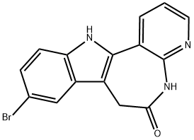 Pyrido[2',3':2,3]azepino[4,5-b]indol-6(5H)-one, 9-bromo-7,12-dihydro- Structure