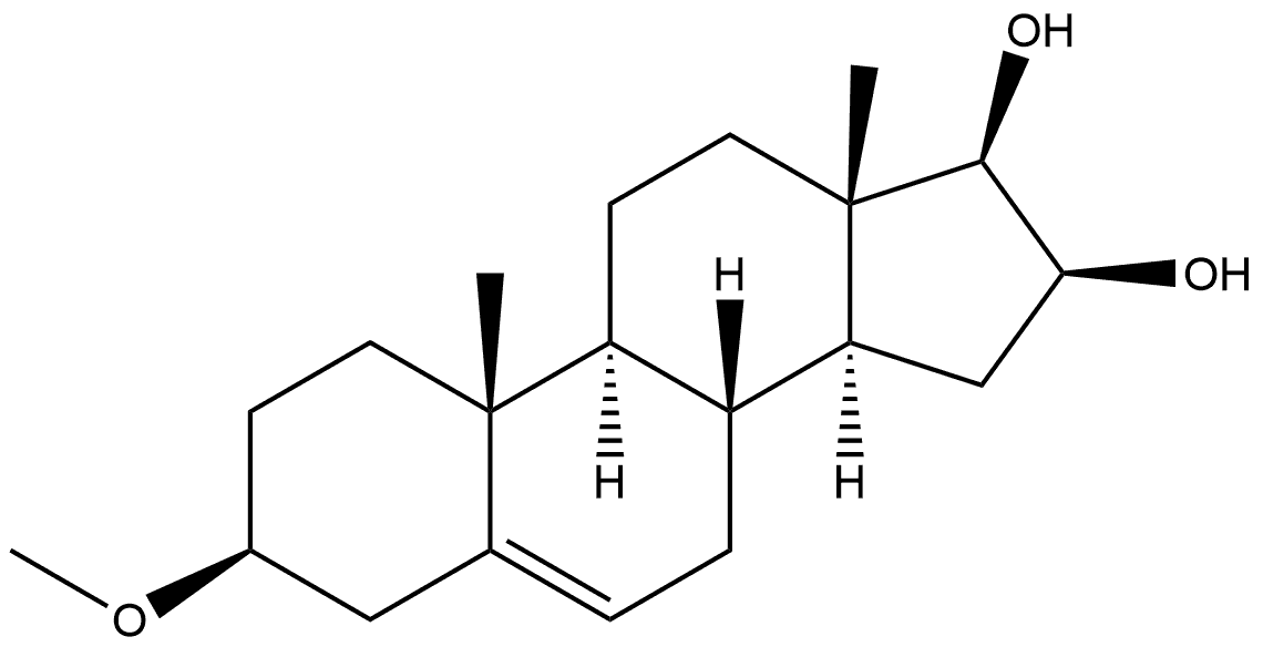 Androst-5-ene-16β,17β-diol, 3β-methoxy- (7CI,8CI) Structure