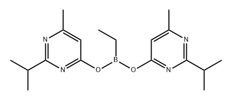 Boronic acid, ethyl-, bis[6-methyl-2-(1-methylethyl)-4-pyrimidinyl] ester (9CI) Struktur