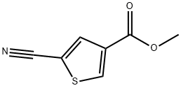3-Thiophenecarboxylic acid, 5-cyano-, methyl ester Struktur
