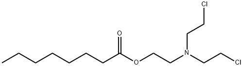 Octanoic acid 2-[bis(2-chloroethyl)amino]ethyl ester Structure