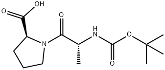 L-Proline, N-[(1,1-dimethylethoxy)carbonyl]-D-alanyl- 化学構造式