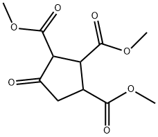 1,2,3-Cyclopentanetricarboxylic acid, 4-oxo-, 1,2,3-trimethyl ester Structure