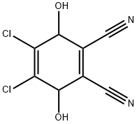 4,5-Dichloro-3,6-dihydroxy-1,4-cyclohexadiene-1,2-dicarbonitrile 化学構造式