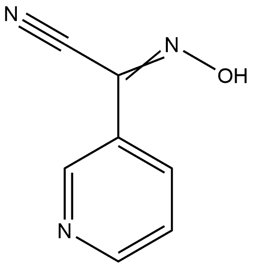 3-Pyridineacetonitrile, α-(hydroxyimino)- 化学構造式