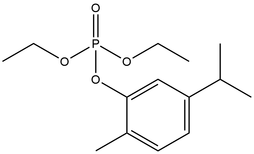 Diethyl 2-methyl-5-(1-methylethyl)phenyl phosphate Structure