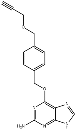 9H-Purin-2-amine, 6-[[4-[(2-propyn-1-yloxy)methyl]phenyl]methoxy]- Structure