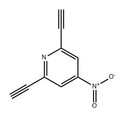 Pyridine, 2,6-diethynyl-4-nitro- Structure