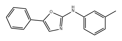 2-Oxazolamine, N-(3-methylphenyl)-5-phenyl- 结构式