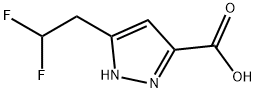 1H-Pyrazole-3-carboxylic acid, 5-(2,2-difluoroethyl)- 化学構造式