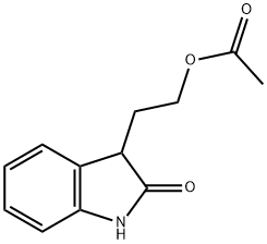 2H-Indol-2-one, 3-[2-(acetyloxy)ethyl]-1,3-dihydro- Struktur