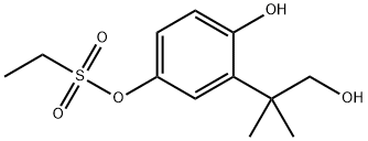 Ethanesulfonic acid, 4-hydroxy-3-(2-hydroxy-1,1-dimethylethyl)phenyl ester Struktur