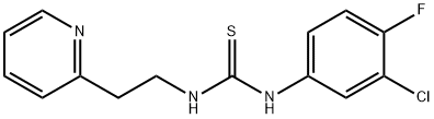 Thiourea, N-(3-chloro-4-fluorophenyl)-N'-[2-(2-pyridinyl)ethyl]- 化学構造式