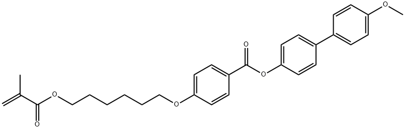 BENZOIC ACID, 4-[[6-[(2-METHYL-1-OXO-2-PROPEN-1-YL)OXY]HEXYL]OXY]-, 4'-METHOXY[1,1'-BIPHENYL]-4-YL ESTER 结构式