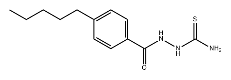 Benzoic acid, 4-pentyl-, 2-(aminothioxomethyl)hydrazide 化学構造式