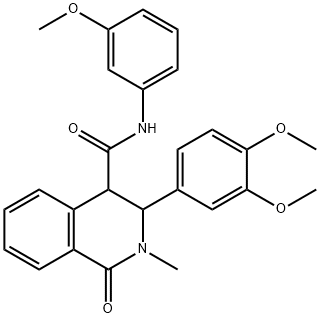 4-Isoquinolinecarboxamide, 3-(3,4-dimethoxyphenyl)-1,2,3,4-tetrahydro-N-(3-methoxyphenyl)-2-methyl-1-oxo- Structure