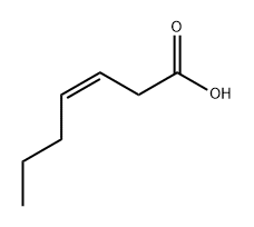 3-Heptenoic acid, (3Z)- Structure