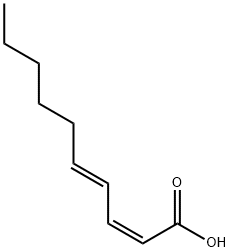 2,4-Decadienoic acid, (2Z,4E)- 结构式