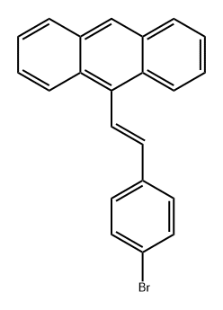 Anthracene, 9-[(1E)-2-(4-bromophenyl)ethenyl]- 化学構造式