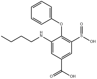 Benzoic acid, 3-(butylamino)-4-phenoxy-5-sulfino- Structure