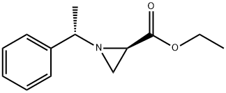 2-Aziridinecarboxylic acid, 1-[(1S)-1-phenylethyl]-, ethyl ester, (2R)- Structure