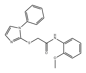 Acetamide, N-(2-methoxyphenyl)-2-[(1-phenyl-1H-imidazol-2-yl)thio]- 结构式