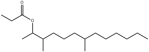2-Tridecanol, 3,7-dimethyl-, 2-propanoate 化学構造式