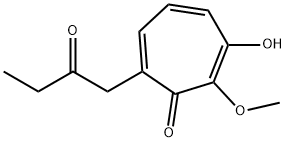 2,4,6-Cycloheptatrien-1-one,3-hydroxy-2-methoxy-7-(2-oxobutyl)-(9CI) 化学構造式