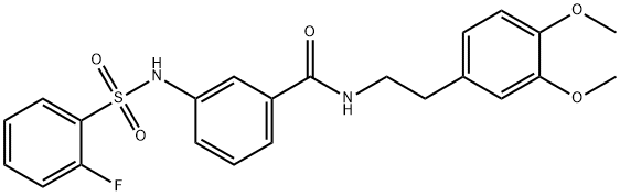 690647-60-0 N-[2-(3,4-dimethoxyphenyl)ethyl]-3-{[(2-fluorophenyl)sulfonyl]amino}benzamide