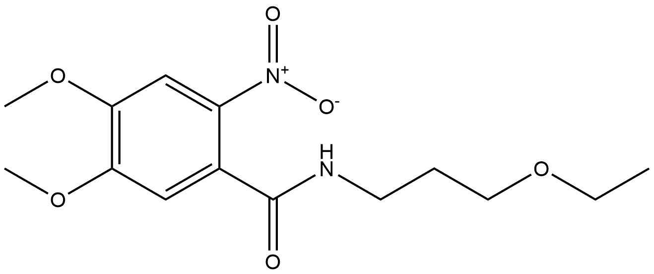 N-(3-ethoxypropyl)-4,5-dimethoxy-2-nitrobenzamide Structure