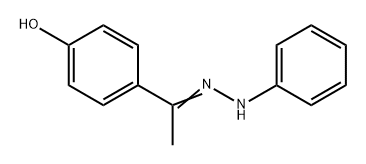 Ethanone, 1-(4-hydroxyphenyl)-, 2-phenylhydrazone 化学構造式