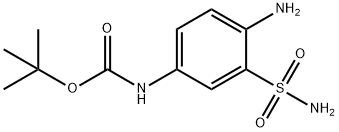 N-(4-氨基-3-氨磺酰基苯基)氨基甲酸叔丁酯 结构式