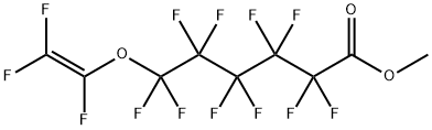 Hexanoic acid, 2,2,3,3,4,4,5,5,6,6-decafluoro-6-[(1,2,2-trifluoroethenyl)oxy]-, methyl ester Structure