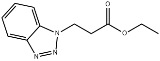 1H-ベンゾトリアゾール-1-プロパン酸エチル 化学構造式