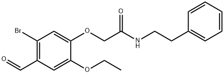 2-(5-bromo-2-ethoxy-4-formylphenoxy)-N-(2-phenylethyl)acetamide,692269-22-0,结构式