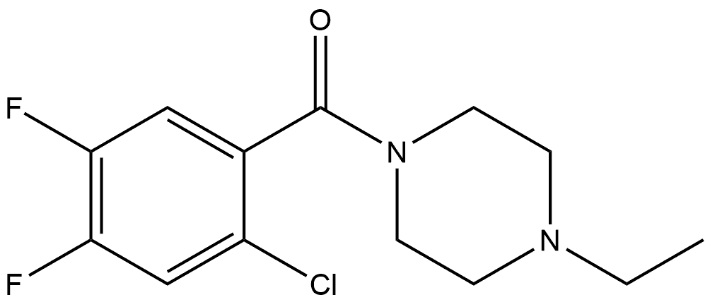 (2-Chloro-4,5-difluorophenyl)(4-ethyl-1-piperazinyl)methanone 结构式