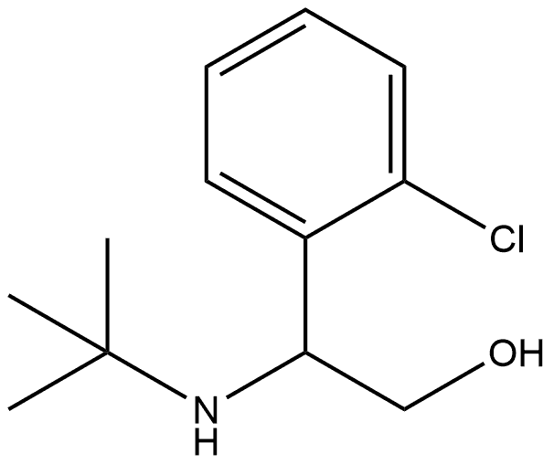 (2-氯苯基)-1-叔丁基氨基-2-乙醇,69240-90-0,结构式