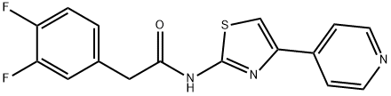 Benzeneacetamide, 3,4-difluoro-N-[4-(4-pyridinyl)-2-thiazolyl]- 结构式