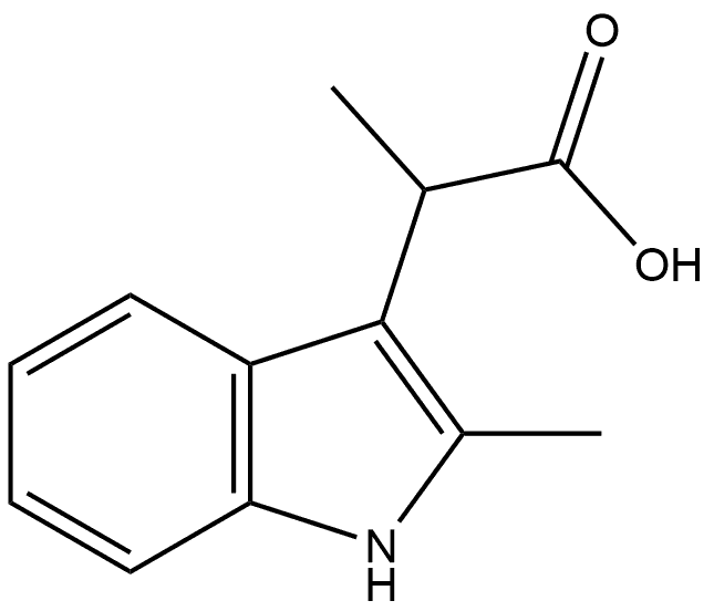 1H-Indole-3-aceticacid,-alpha-,2-dimethyl-,(-)-(9CI) Struktur