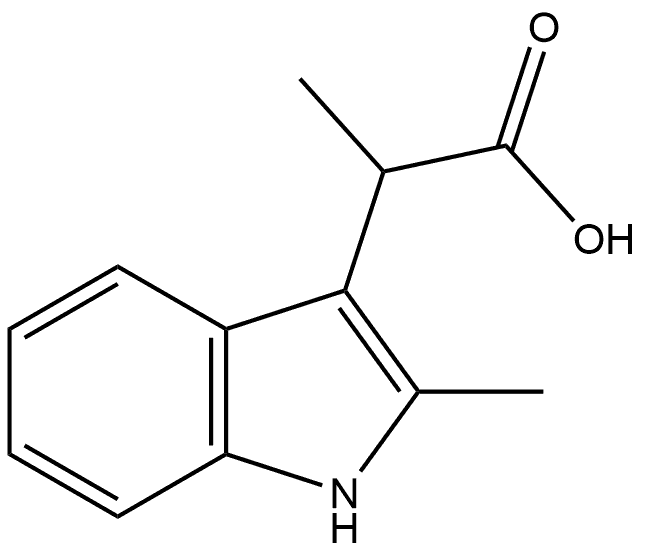 1H-Indole-3-aceticacid,-alpha-,2-dimethyl-,(+)-(9CI) Struktur