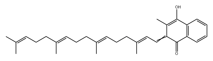 1(2H)-Naphthalenone, 4-hydroxy-3-methyl-2-[(2E,6E,10E)-3,7,11,15-tetramethyl-2,6,10,14-hexadecatetraen-1-ylidene]- Structure