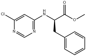 D-Phenylalanine, N-(6-chloro-4-pyrimidinyl)-, methyl ester 结构式