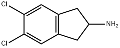 1H-Inden-2-amine, 5,6-dichloro-2,3-dihydro- Struktur