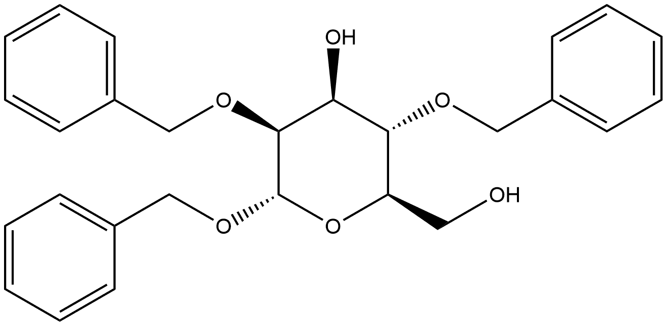 benzyl 2,4-di-O-benzyl-±-D-Mannopyranoside 化学構造式