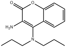 3-Amino-4-(dipropylamino)-2H-chromen-2-one 化学構造式