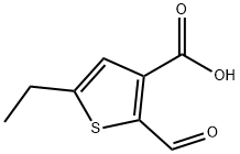 5-乙基-2-甲酰基噻吩-3-羧酸, 69442-32-6, 结构式