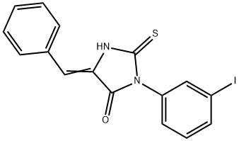4-Imidazolidinone, 3-(3-iodophenyl)-5-(phenylmethylene)-2-thioxo- Structure