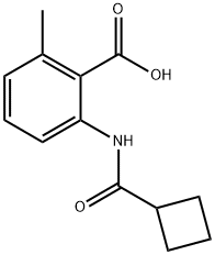 Benzoic acid, 2-[(cyclobutylcarbonyl)amino]-6-methyl- 结构式