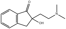 1H-Inden-1-one, 2-[2-(dimethylamino)ethyl]-2,3-dihydro-2-hydroxy- Struktur
